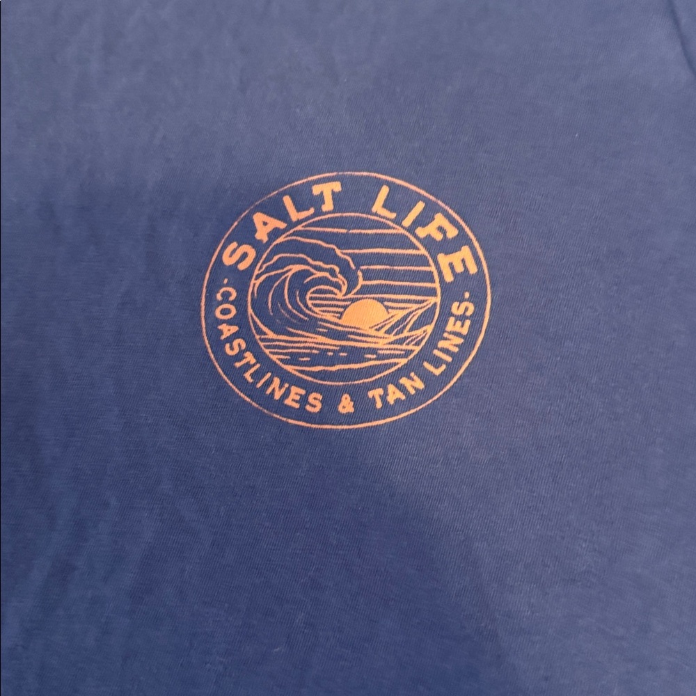 Salt Life T-Shirt Dress / Beach Cover Up Women’s Medium Navy Blue Casual Coasta - Picture 2 of 5